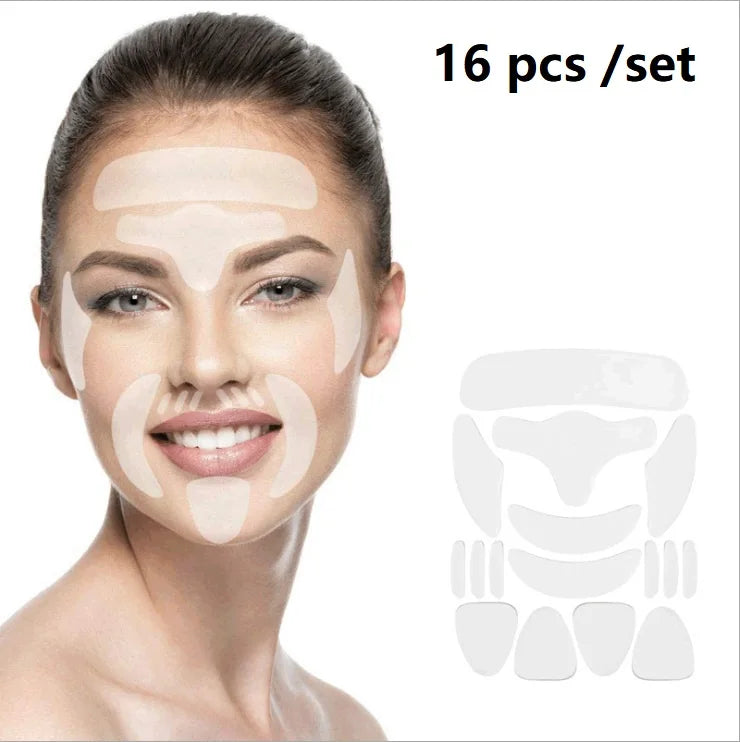 Glatte, faltenfreie Haut über Nacht – Wiederverwendbare Silikonpads für Gesicht, Stirn, Hals & Augen!