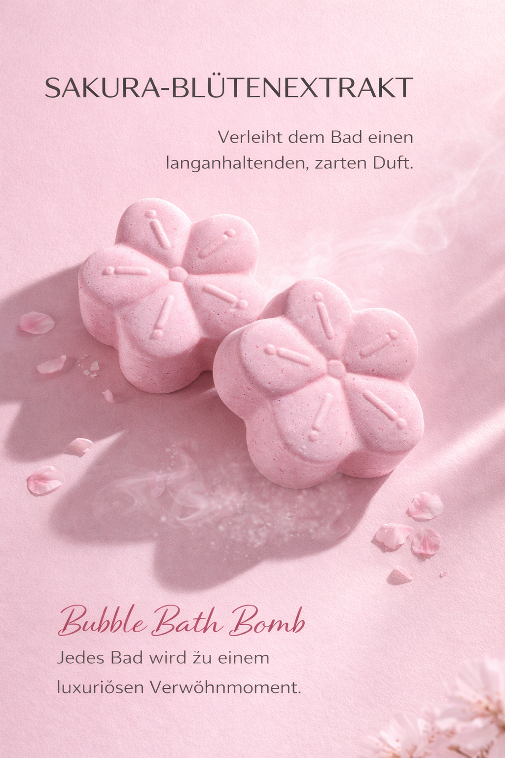 Sakura Bubble Bath Bomb Set – Entspannendes Badeerlebnis mit Kirschblüten