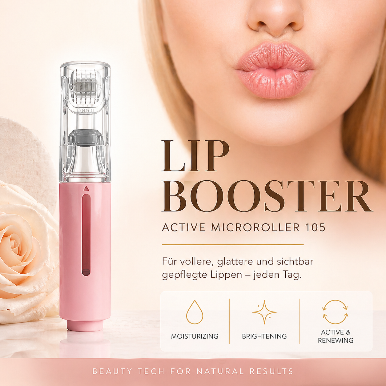 Derma Roller mit Titannadeln – Haut straffen, Lippen & Bart pflegen | 0,2 mm & 0,3 mm