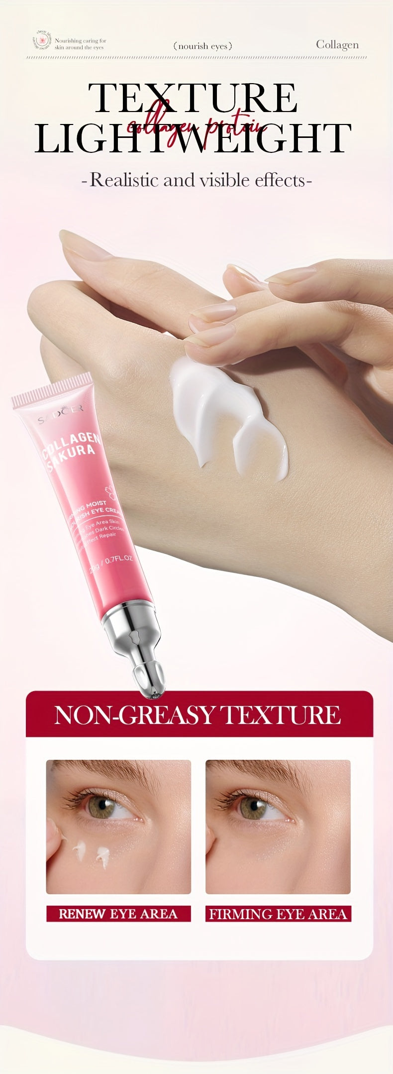 Sakura Collagen Augencreme – Sanfte Pflege für eine frische Augenpartie