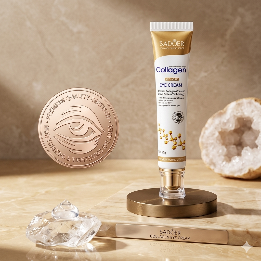 Collagen Augencreme mit Retinol – gegen Augenringe, Tränensäcke & erste Fältchen