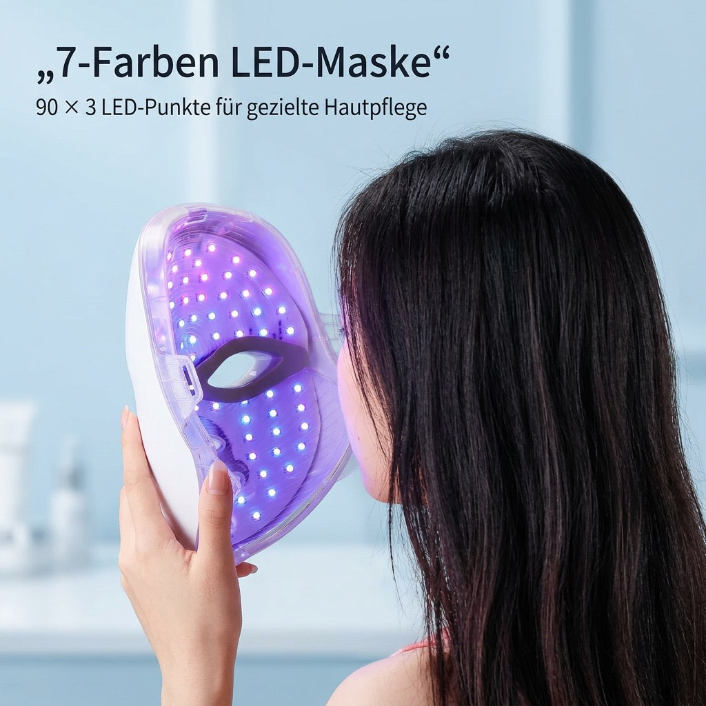 LED Lichttherapie Maske – Minimalistische Beauty-Routine für Gesicht & Hals