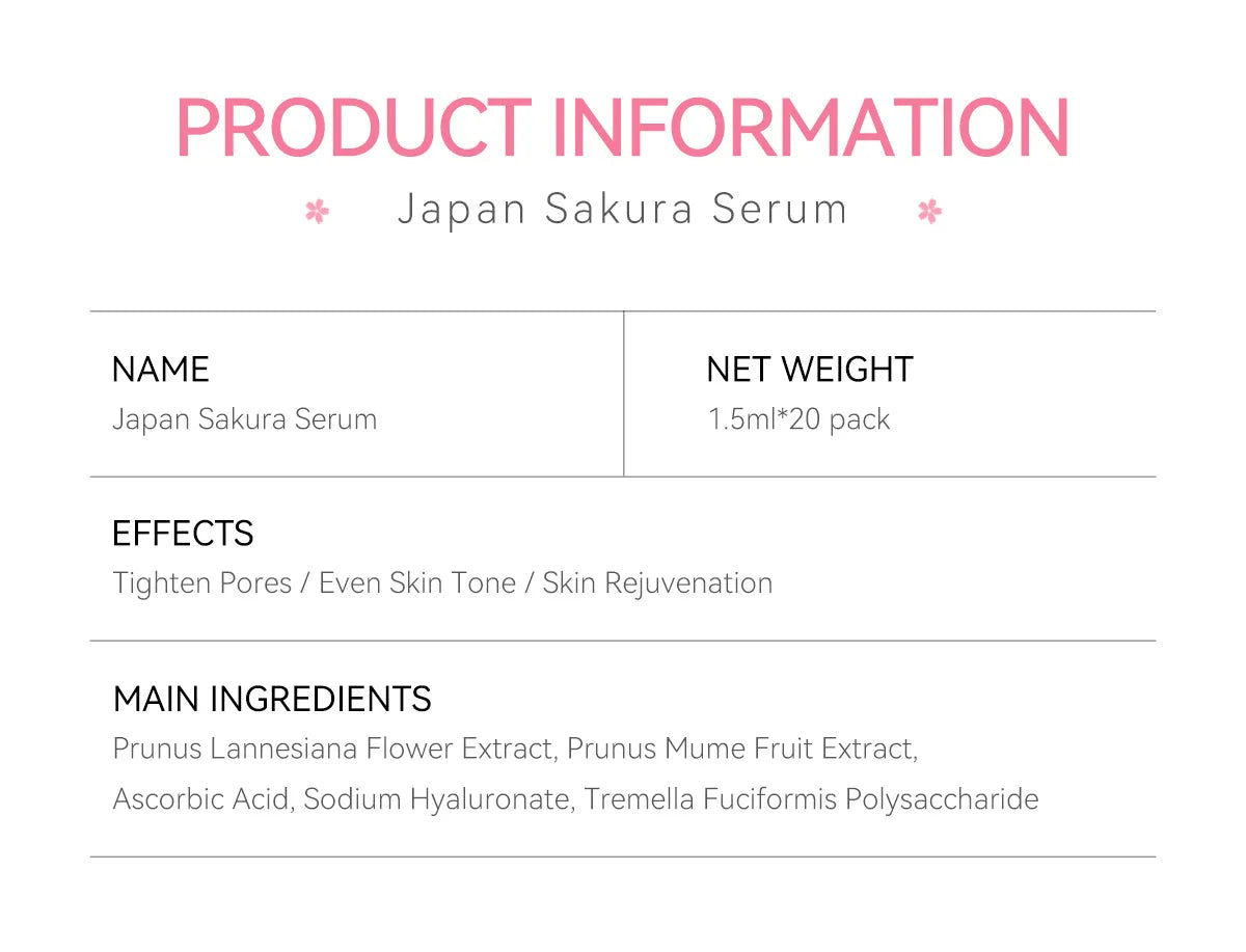 Sakura Brightening Serum – Leichte Pflege für einen frischen Glow