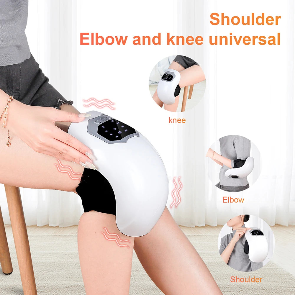 ✨ Wireless Smart Knie Massager – Vibration, Luftdruck & Wärme für Knie, Schulter & Ellenbogen