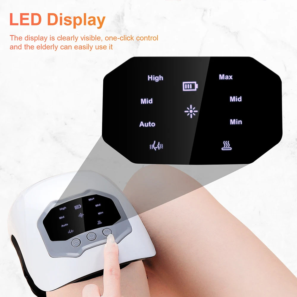✨ Wireless Smart Knie Massager – Vibration, Luftdruck & Wärme für Knie, Schulter & Ellenbogen