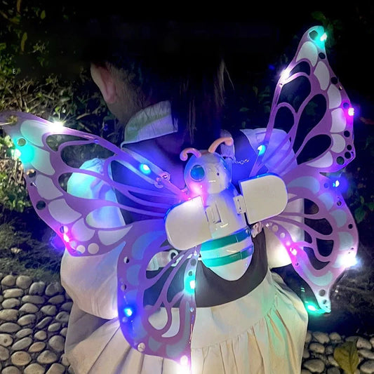 Elektrische Schmetterlingsflügel, beweglicher Elfenflügel mit Licht, Feenflügeln für Kinder, Geburtstag, Weihnachten, Cosplay, Dress Up, Engel, Mädchenspielzeug