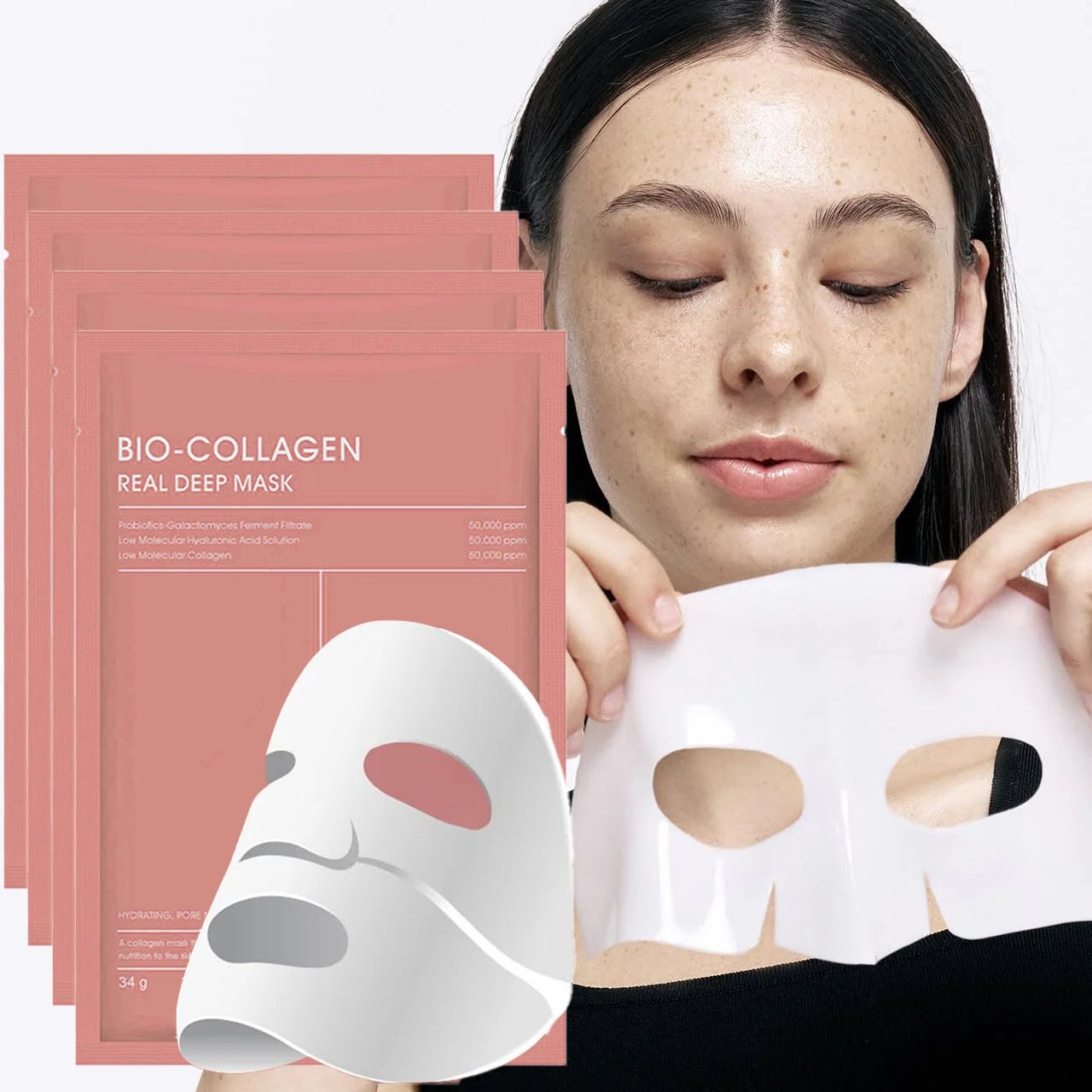 Bio-Collagen Hydrogel Maske – Intensiv Feuchtigkeit & Glow | Straffende Soft-Gel Maske für glatte, frische Haut