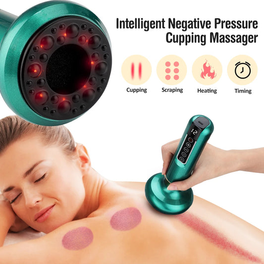 ✨ Elektrisches Schröpf-Massagegerät – Vakuum, Gua Sha & Infrarotwärme für Pflege, Entspannung & Hautstraffung