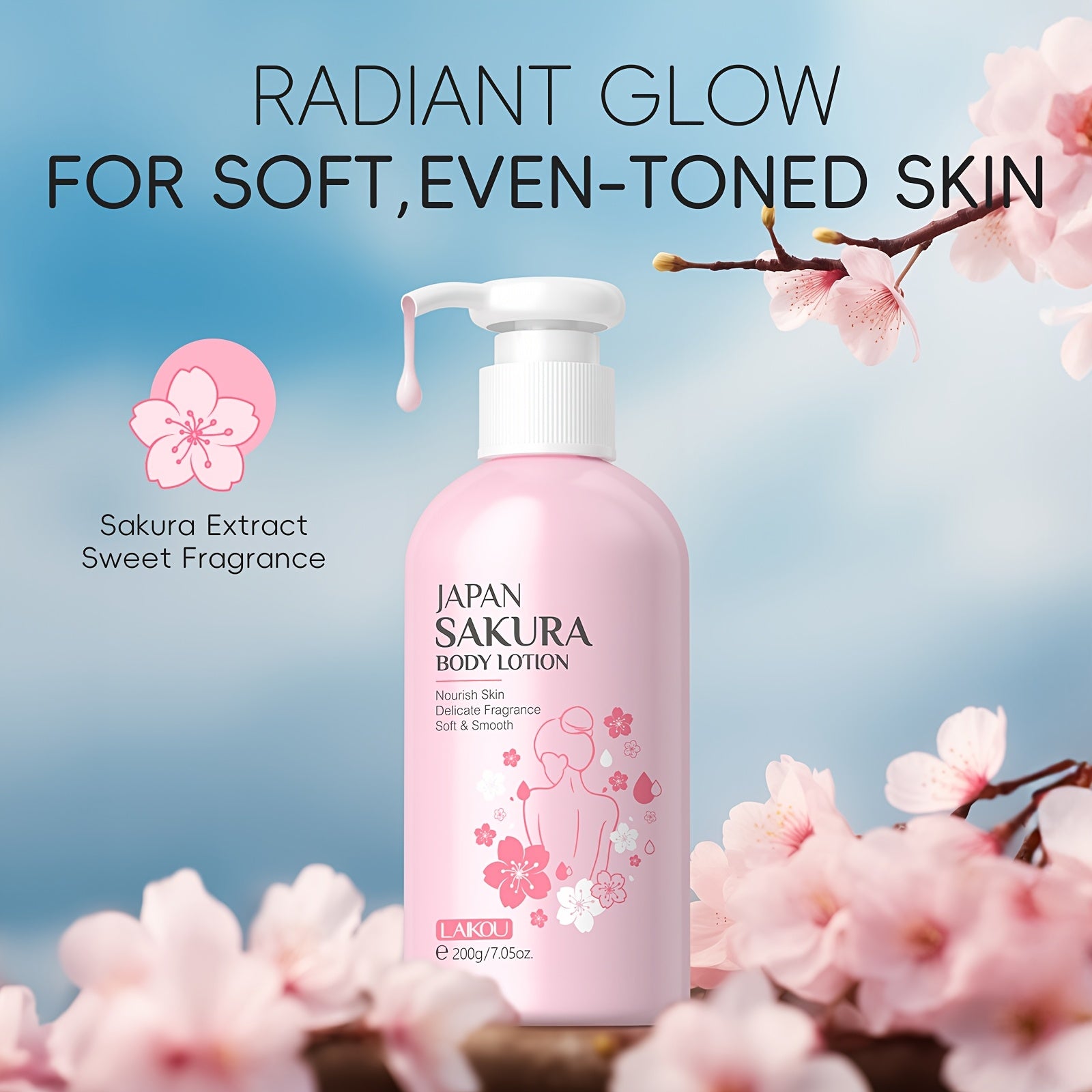 Sakura Körperlotion – Sanfte Pflege mit Kirschblüten-Duft