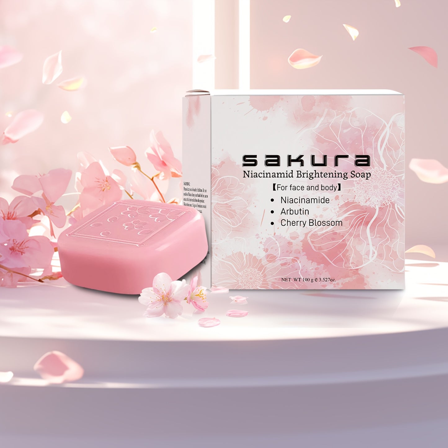 Sakura Niacinamid Reinigungsseife – Sanfte Tiefenreinigung für Gesicht & Körper