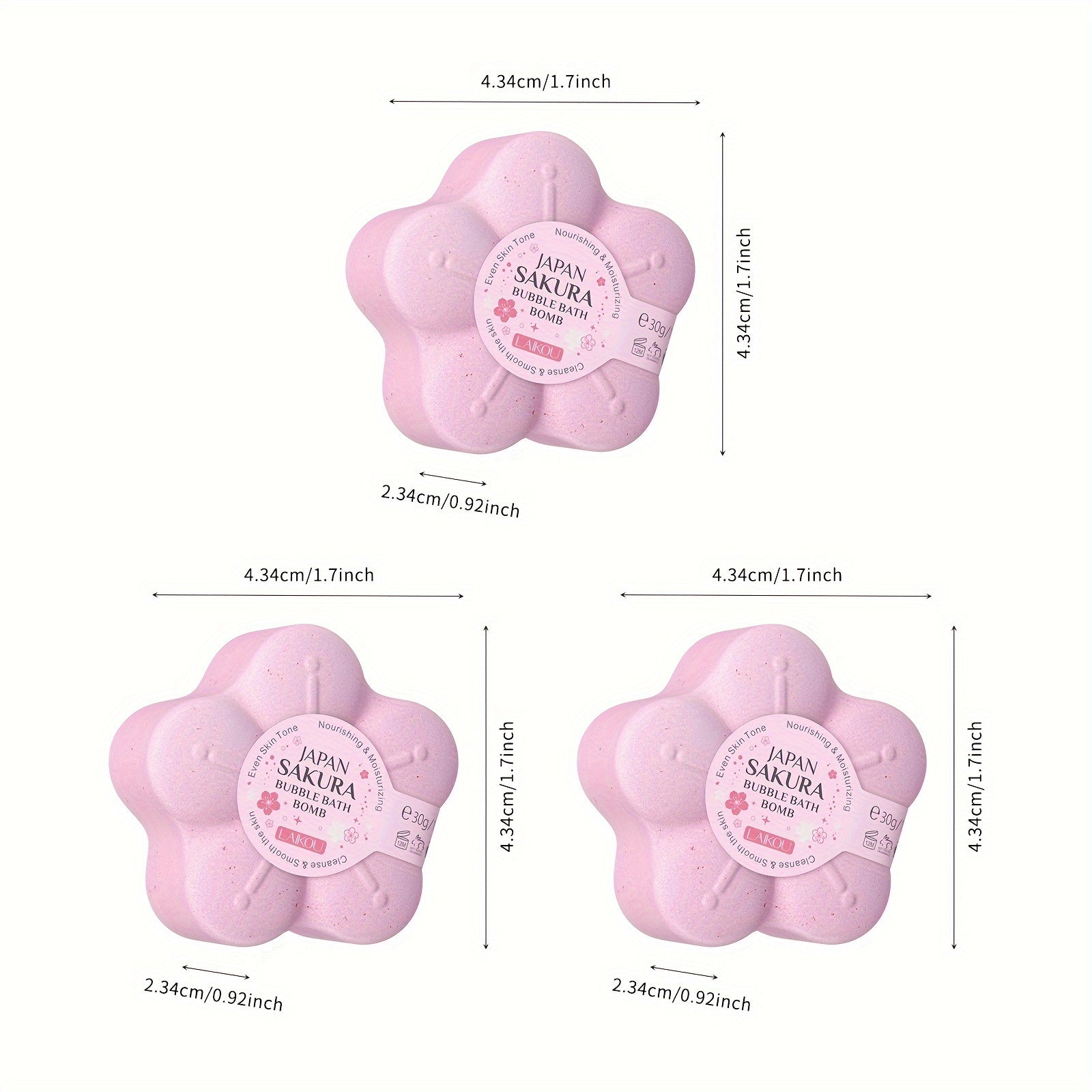Sakura Bubble Bath Bomb Set – Entspannendes Badeerlebnis mit Kirschblüten