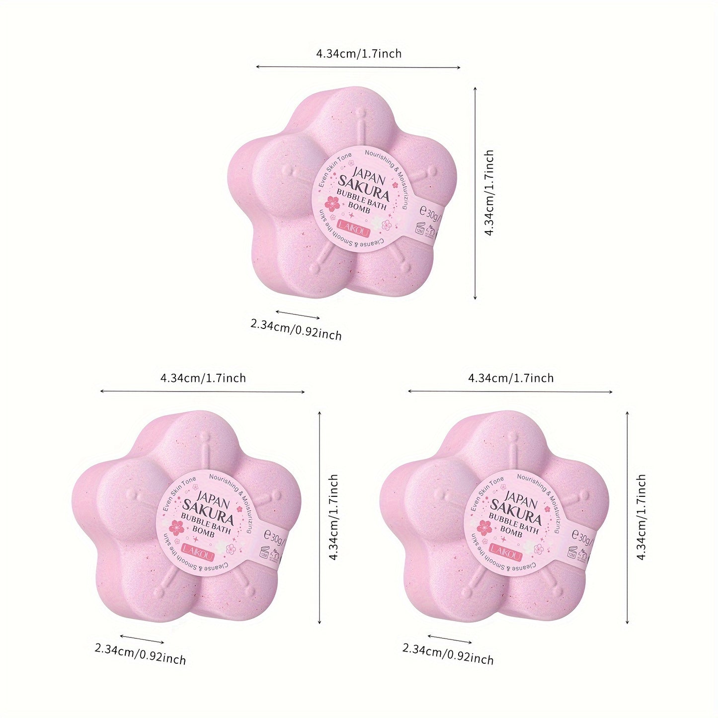 Sakura Bubble Bath Bomb Set – Entspannendes Badeerlebnis mit Kirschblüten
