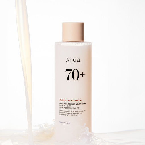 Anua Rice 70 Glow Milky Toner – ceramide and protein barrier care